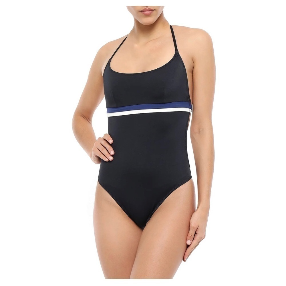 SOLID & STRIPED The Marina open-back halterneck swimsuit